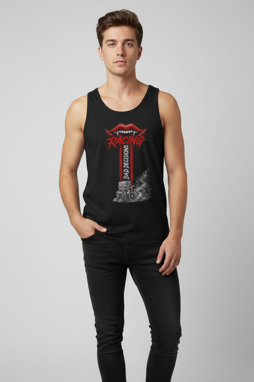 Mannequin homme débardeur Bad Decisions Racing